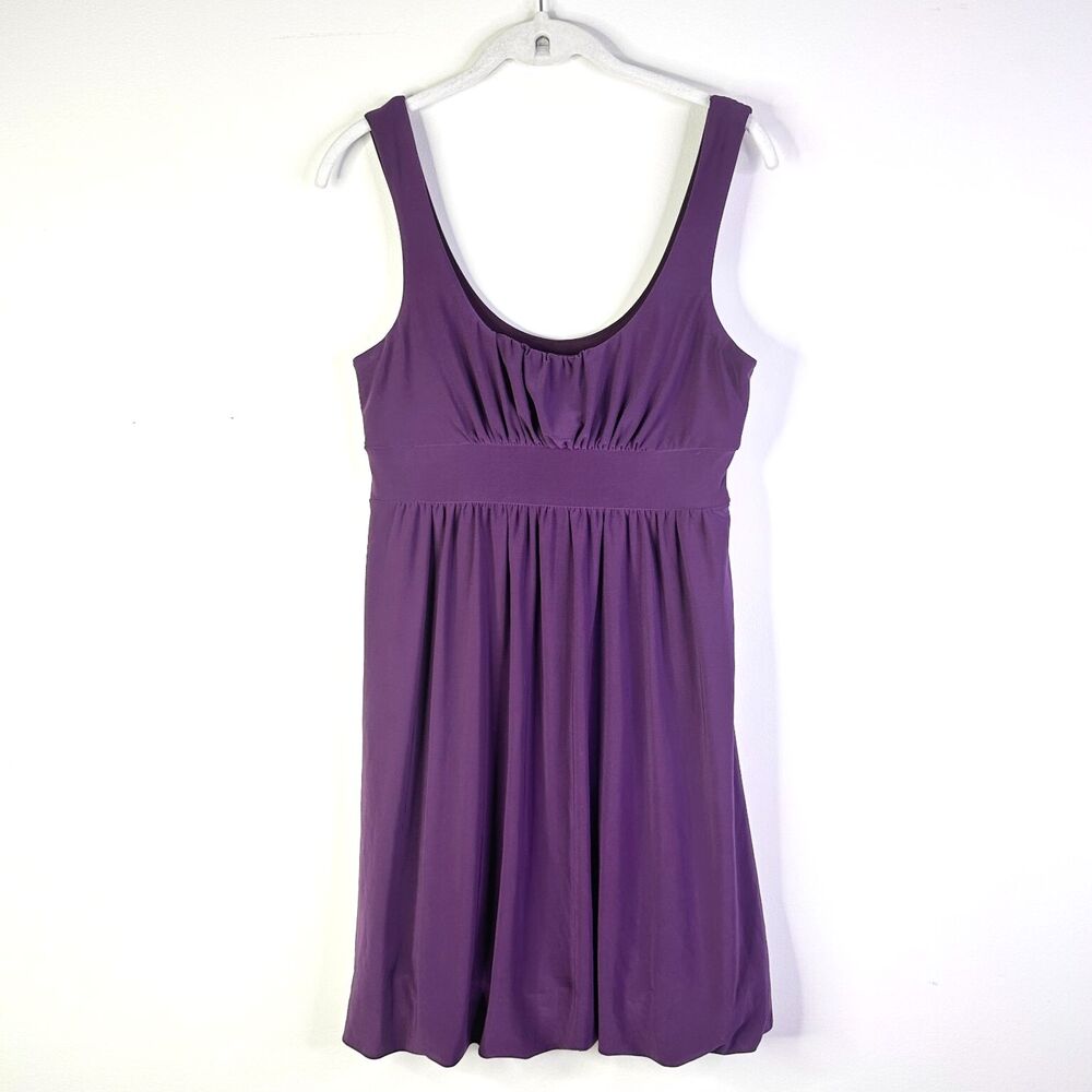 JFW Just For Wraps Dress Women S Purple Y2K Mini Babydoll Milkmaid Stretchy
